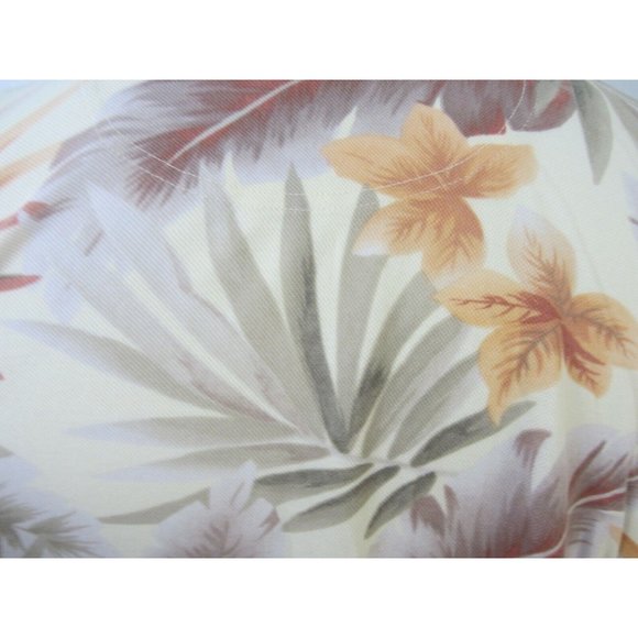 Caribbean Joe Men Hawaiian Polo shirt floral pit to pit 29 XL vintage tropical - Picture 7 of 8